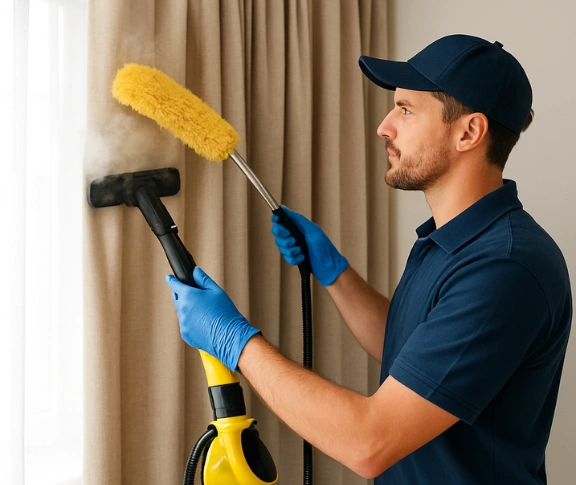 Trusted blind cleaning technician Matty Curtain Cleaning bonogin QLD