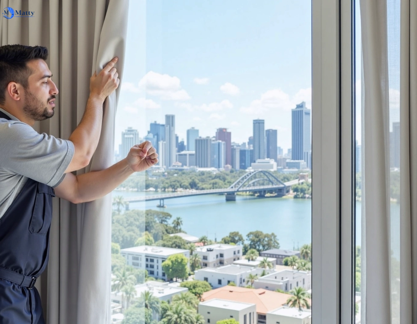 Professional curtain steam cleaning service bonogin QLD by Matty Curtain Cleaning